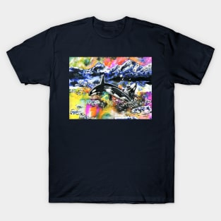 Aurora Orca-stra (Aurora and Orcas) T-Shirt